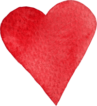 small heart icon watercolor